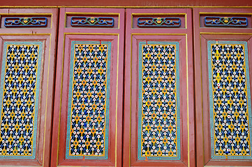 Image showing Chinese ancient door decorations