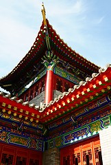 Image showing Closeup of a typical traditional Chinese building