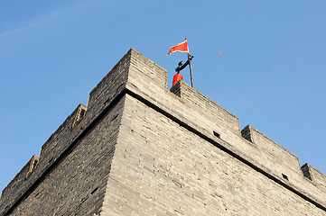 Image showing Historic city wall of Xian, China