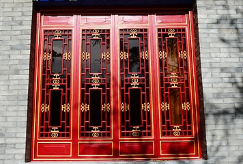 Image showing Chinese ancient door decorations