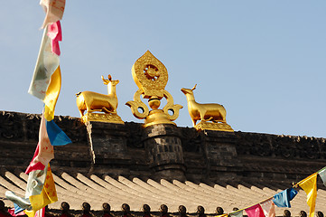 Image showing Roof of a lamasery