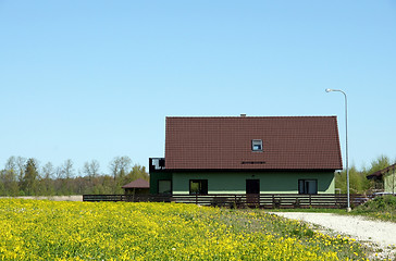 Image showing The house and field