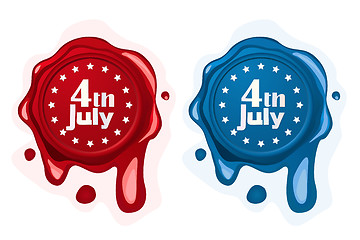Image showing 4th of July wax seals