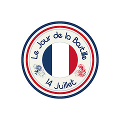 Image showing Bastille Day celebration stamp