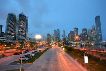 Image showing Panama City by Sunset