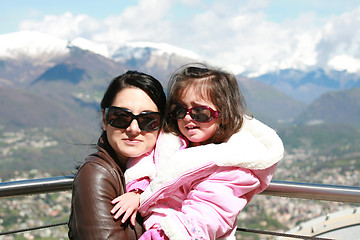 Image showing Portrait of happy mother and her adorable little daughter 