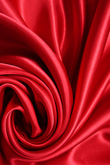 Image showing Smooth elegant red silk 