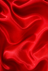 Image showing Smooth Red Silk as background 