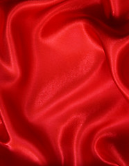 Image showing Smooth Red Silk as background 