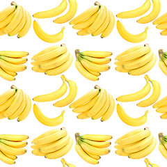 Image showing Seamless background with yellow bananas