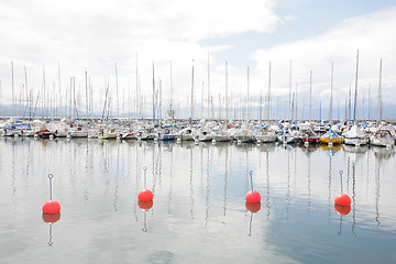 Image showing Yachts and boats in marina of Ouchi, Switzerland