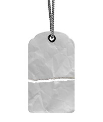 Image showing Blank torn price tag