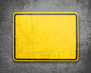Image showing Yellow Sign