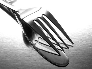 Image showing Knife and fork