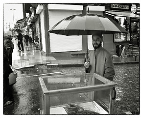 Image showing Waiting in the rain