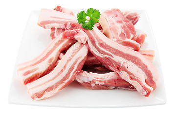 Image showing Plate of bacon