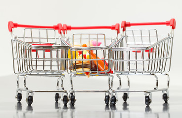 Image showing Shopping Cart with Food
