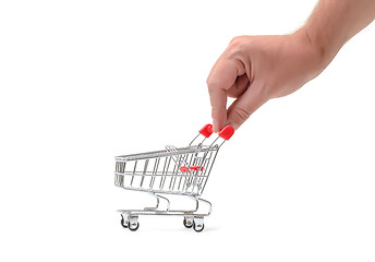 Image showing Shopping Cart with Hand