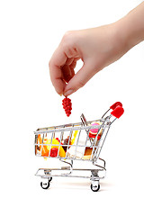 Image showing Shopping Cart with Hand