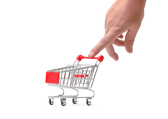 Image showing Shopping Cart with Hand