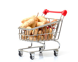 Image showing Shopping Cart with Peanuts
