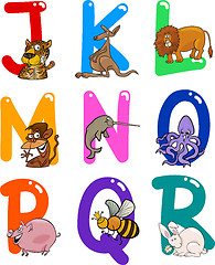 Image showing Cartoon Alphabet with Animals