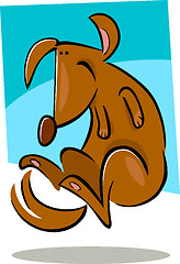 Image showing cartoon doodle of happy dog