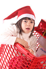 Image showing mother and daughter and the shopping cart