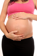 Image showing beautiful pregnant woman expecting a baby girl