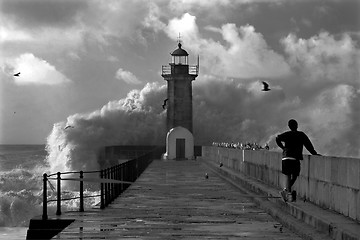 Image showing Lighthouse, Foz do Douro, Portugal