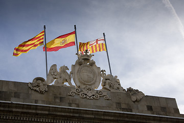 Image showing Spanish Flags