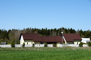 Image showing The long rural house