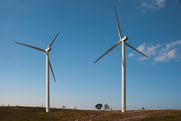 Image showing Wind turbines