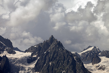 Image showing Cloudy mountains