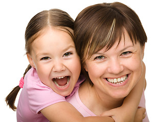 Image showing Portrait of a mother and her daughter