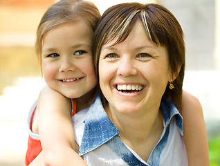 Image showing Portrait of a mother and her daughter