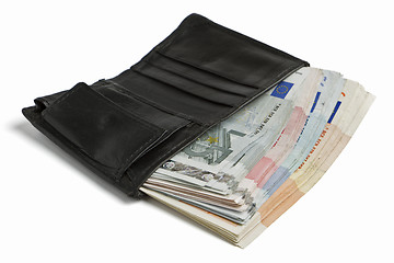 Image showing many banknotes in wallet