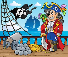 Image showing Pirate ship deck theme 3