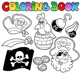 Image showing Coloring book with pirate topic 4