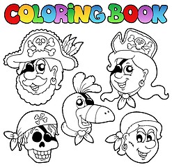 Image showing Coloring book with pirate topic 5