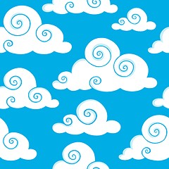 Image showing Seamless background with clouds 6