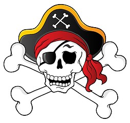 Image showing Pirate skull theme 1