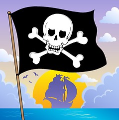 Image showing Pirate banner theme 3