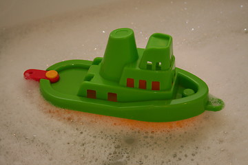 Image showing Colourful toyboat