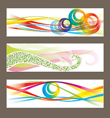 Image showing Set of abstract vector backgrounds