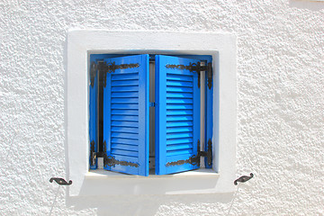 Image showing Traditional window in Santorini