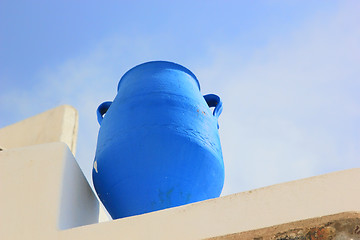 Image showing Traditional Greek vase on Santorini island