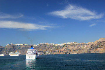 Image showing Santorini view (Greece) - travel background