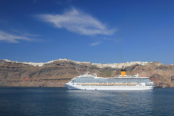 Image showing Santorini view (Greece) - travel background