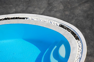 Image showing Swimming pool  at santorini